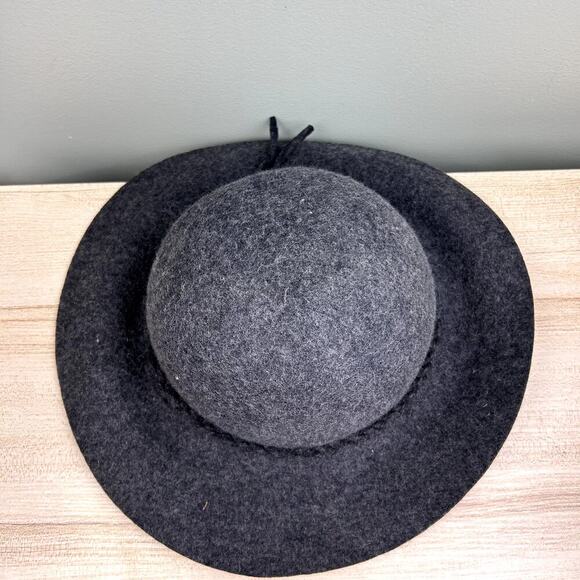 Rip Curl 100% Wool Felt Hat Braided Hat Band Charcoal Natural Fiber Accessories - Picture 6 of 10